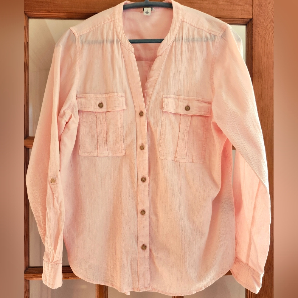 Womens L.L.BEAN Button Up Top (L)